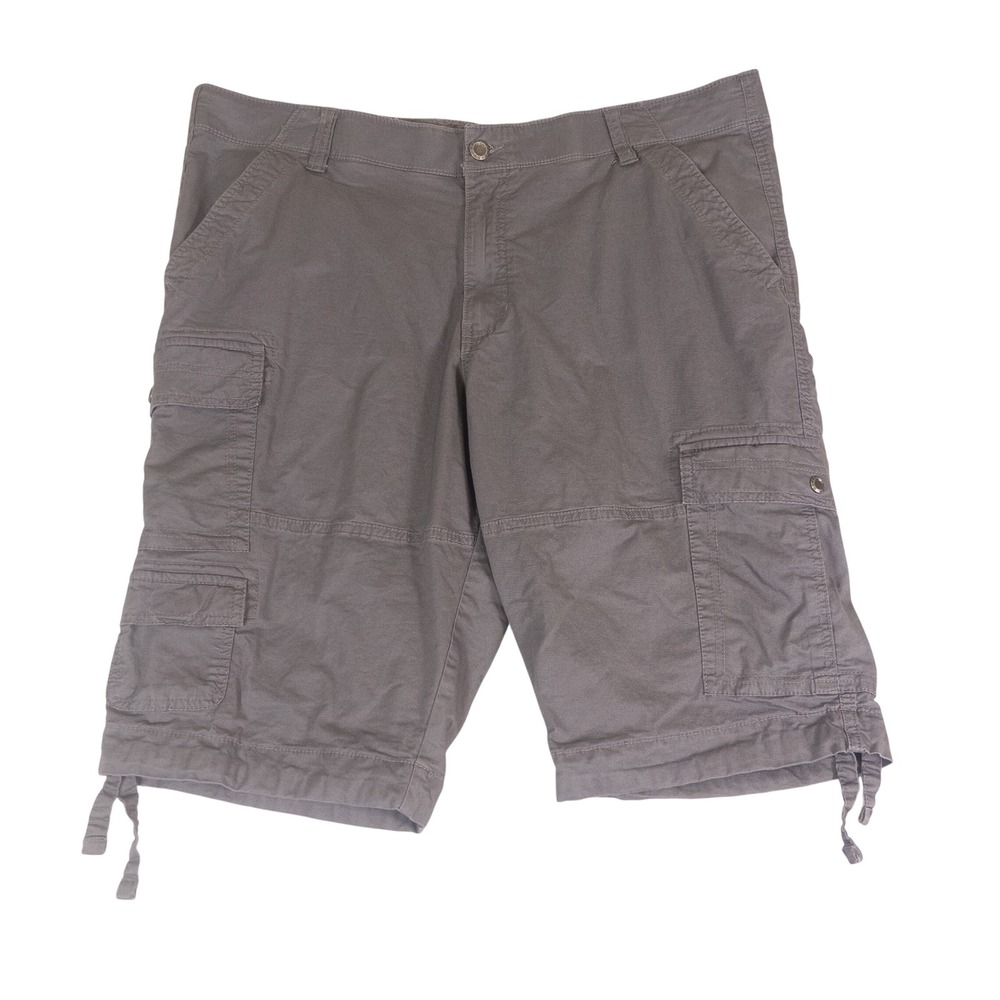 George Mens Cargo Shorts Size 42 Gray Utility Multi Pocket Cotton Blend Casual